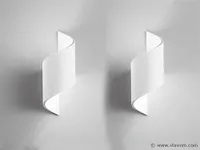 4 x spiral design wand lamp wit - afbeelding 4 van  4