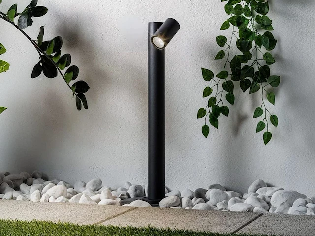 4 x staande tuinlamp 60cm gu10 fitting zwart draaibaar waterdicht - afbeelding 1 van  5