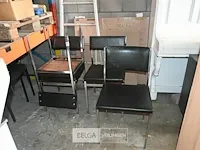 4 x stoel met lederen zitting en rugleuning