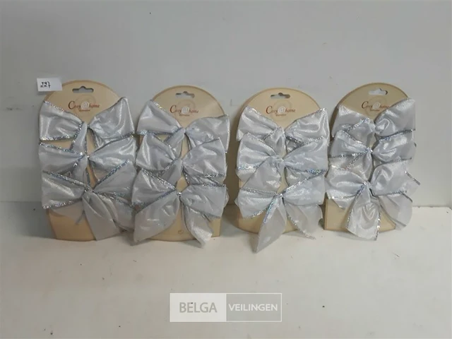 4 x strik zilver 3 stuks 14 cm - afbeelding 2 van  3