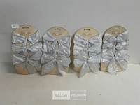 4 x strik zilver 3 stuks 14 cm - afbeelding 2 van  3