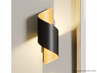 4 x swirl design wandlampen goud zwart - afbeelding 6 van  9