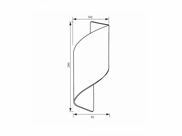 4 x swirl design wandlampen goud zwart - afbeelding 3 van  8