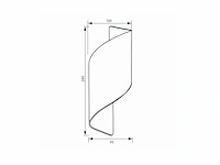 4 x swirl design wandlampen goud zwart - afbeelding 3 van  8