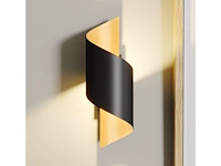 4 x swirl design wandlampen goud zwart - afbeelding 5 van  9