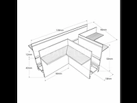 4 x t-connector voor ingebouwde magnetische rails 20 mm – horizontaal. - afbeelding 2 van  4