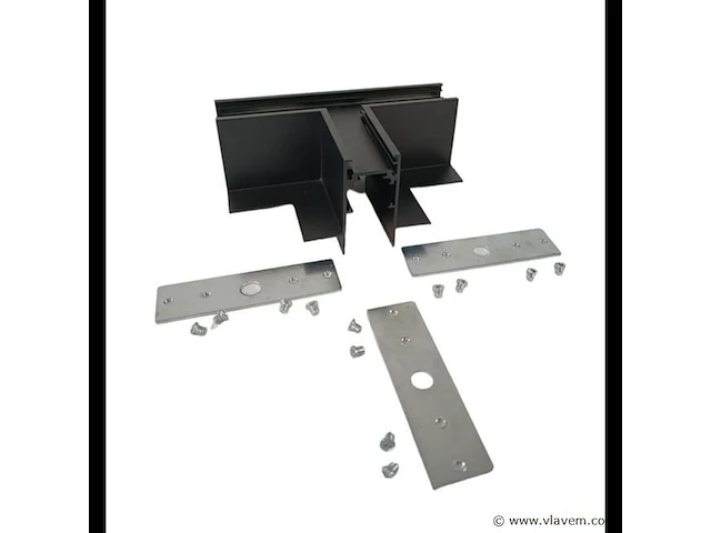 4 x t-connector voor ingebouwde magnetische rails 20 mm – horizontaal. - afbeelding 2 van  4