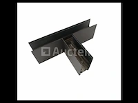 4 x t-connector voor magnetische opbouwrails 20 mm – horizontaal. - afbeelding 1 van  4