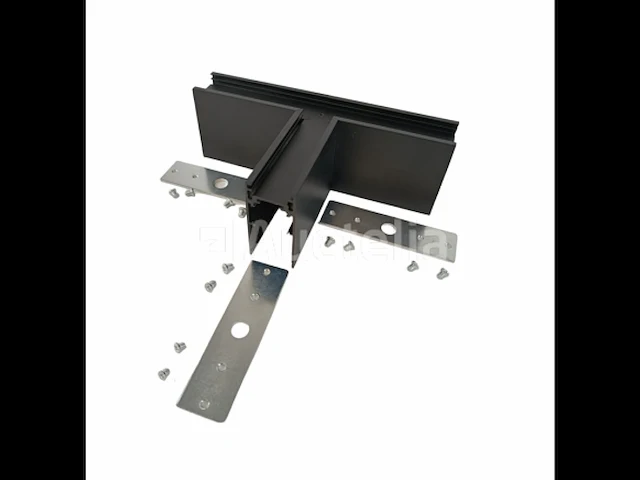 4 x t-connector voor magnetische opbouwrails 20 mm – horizontaal. - afbeelding 4 van  4
