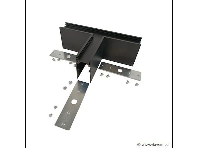 4 x t-connector voor magnetische opbouwrails 20 mm – horizontaal. - afbeelding 3 van  4