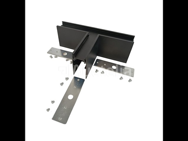 4 x t-connector voor opbouwmagnetische rails 20 mm - horizontaal - afbeelding 1 van  4
