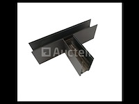 4 x t-connector voor opbouwmagnetische rails 20 mm - horizontaal - afbeelding 3 van  4