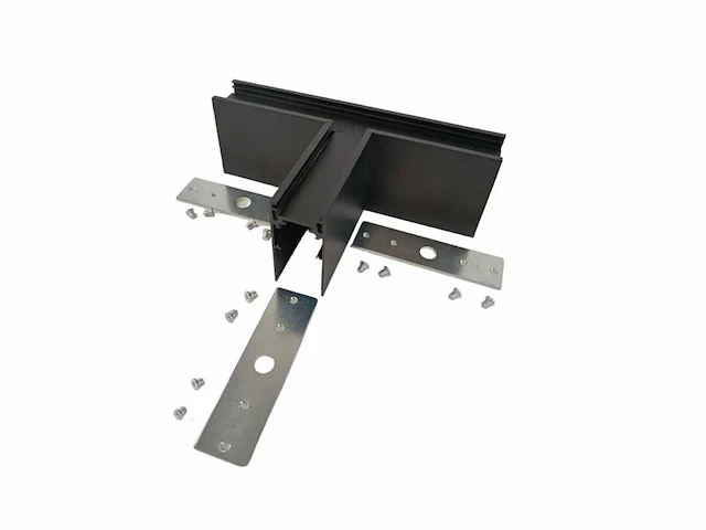 4 x t-connector voor opbouwmagnetische rails 20 mm - horizontaal - afbeelding 3 van  4