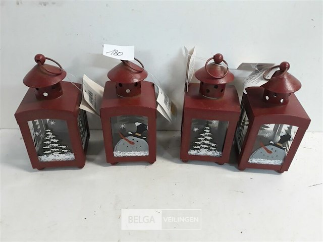 4 x t-lichthuisje lantaarn 15 cm - afbeelding 1 van  3