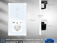 4 x tawoia touch-lichtschakelaar met stopcontact - afbeelding 5 van  7
