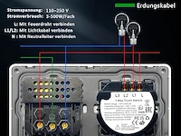 4 x tawoia touch-lichtschakelaar met stopcontact - afbeelding 7 van  7
