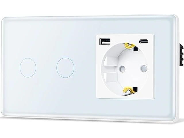 4 x tawoia touch-lichtschakelaar met stopcontact - afbeelding 1 van  7