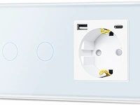4 x tawoia touch-lichtschakelaar met stopcontact - afbeelding 1 van  7