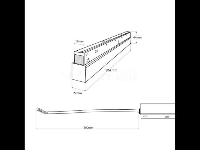 4 x transformator ponze magnetische rail 20mm 48v -200w - afbeelding 3 van  5
