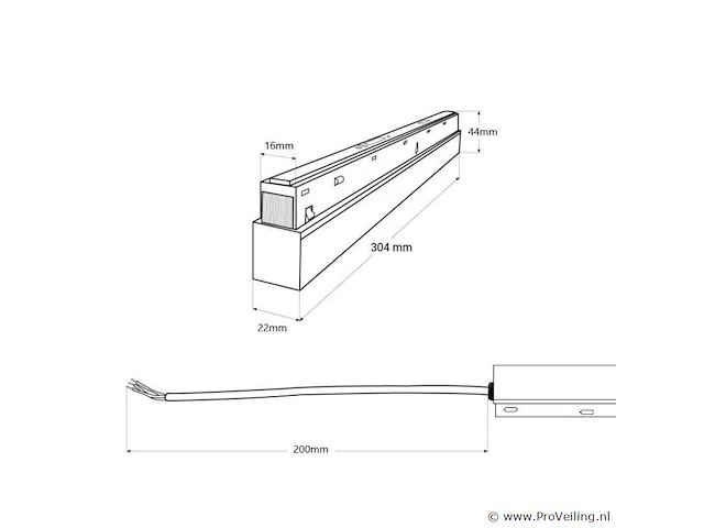 4 x transformator ponze magnetische rail 20mm 48v -200w - afbeelding 5 van  5