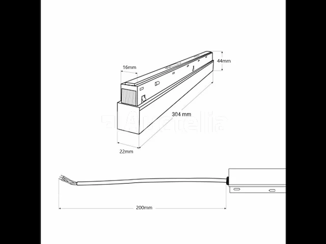 4 x transformator voor magnetische rail 20 mm 48v – 200w - afbeelding 3 van  5