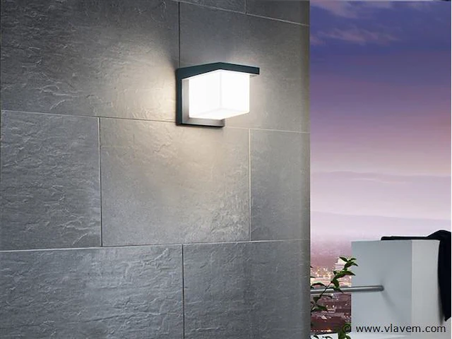4 x trope opaal buiten wandlamp zwart - afbeelding 6 van  8