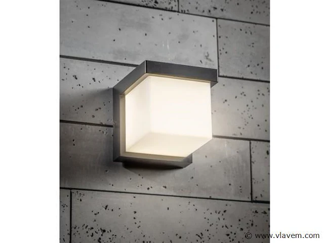 4 x trope opaal buiten wandlamp zwart - afbeelding 5 van  8
