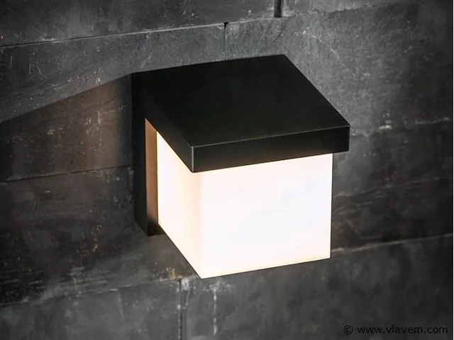 4 x trope opaal buiten wandlamp zwart - afbeelding 8 van  8