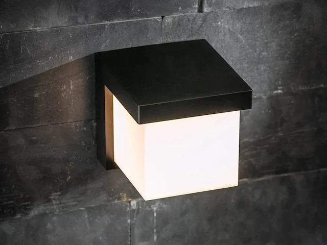 4 x trope opaal buiten wandlamp zwart - afbeelding 8 van  8