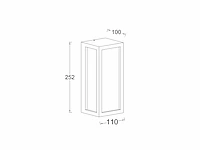 4 x vast opaal buiten wandlamp zwart - afbeelding 3 van  6