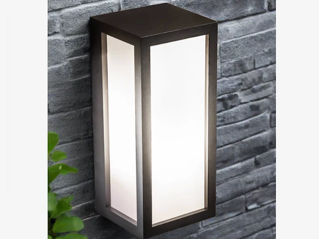 4 x vast opaal buiten wandlamp zwart - afbeelding 6 van  6
