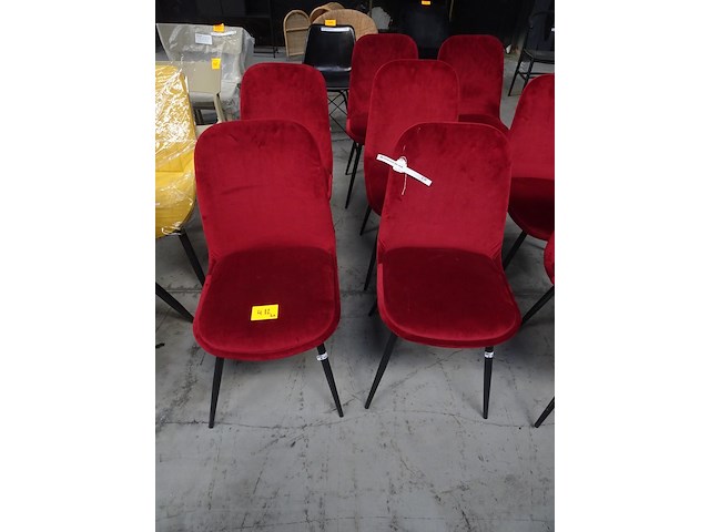 4 x velvet stoel - afbeelding 1 van  4