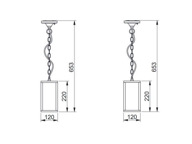 4 x venezia buiten hanglamp zwart - afbeelding 3 van  6