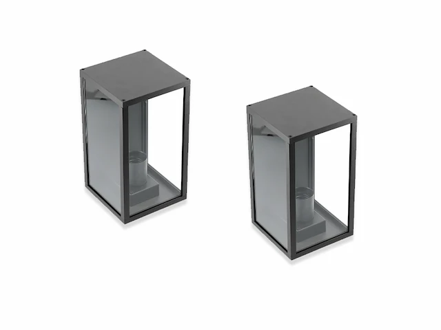 4 x venezia buiten wandlamp zwart - afbeelding 2 van  6