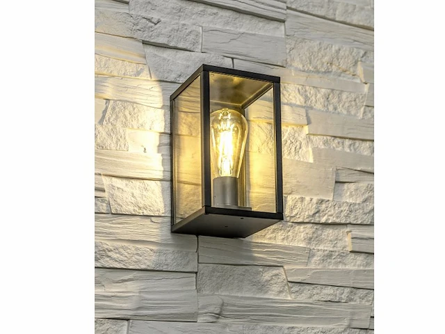 4 x venezia buiten wandlamp zwart - afbeelding 3 van  6