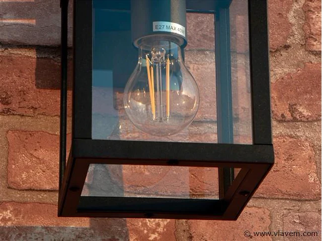4 x veneziana buiten wandlamp zwart - afbeelding 3 van  7