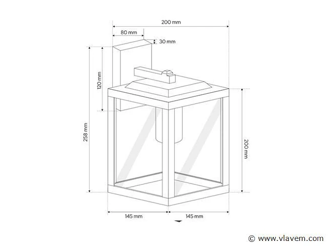 4 x veneziana buiten wandlamp zwart - afbeelding 5 van  7