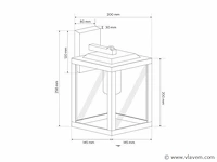 4 x veneziana buiten wandlamp zwart - afbeelding 5 van  7