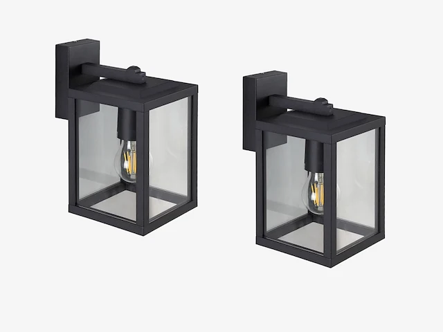 4 x veneziana buiten wandlamp zwart - afbeelding 1 van  8