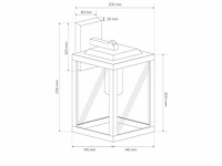 4 x veneziana buiten wandlamp zwart - afbeelding 5 van  8