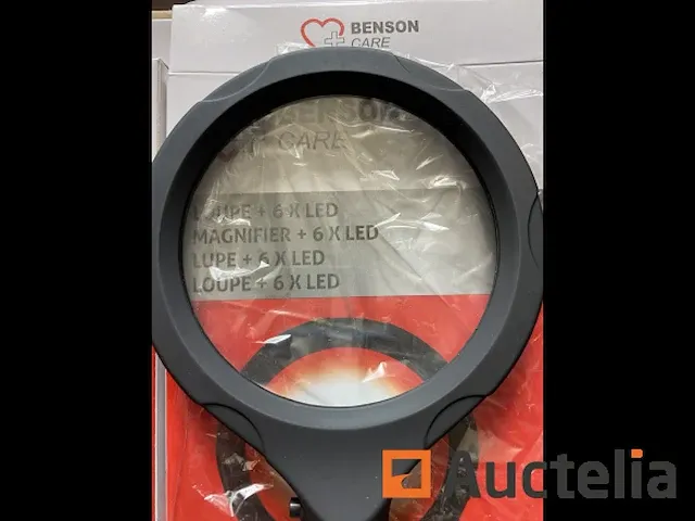 4 x vergrootglas met 6x led 85mm - afbeelding 4 van  4
