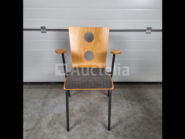 4 x vintage stoel drisag occhio van roel vandebeek voor drisag met armleuning - afbeelding 5 van  6