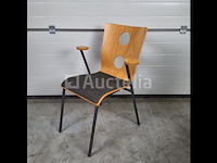 4 x vintage stoel drisag occhio van roel vandebeek voor drisag met armleuning - afbeelding 6 van  6