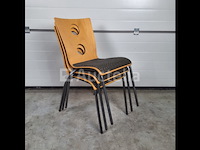 4 x vintage stoel drisag occhio van roel vandebeek voor drisag zonder armleuning - afbeelding 7 van  7