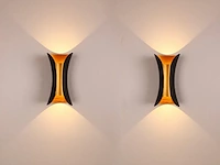 4 x viva buiten armaturen goud zwart - afbeelding 7 van  7
