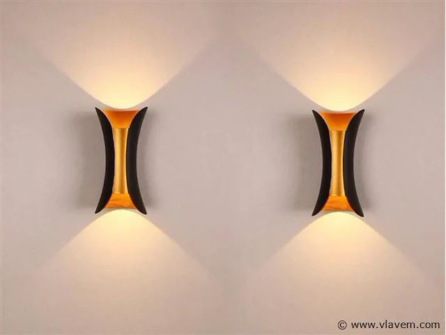 4 x viva wand design armaturen goud zwart - afbeelding 1 van  9