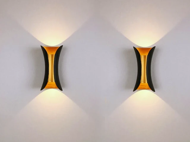 4 x viva wand design armaturen goud zwart - afbeelding 1 van  7