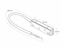 4 x voedingsconnector met kabel voor magnetische rail - 48v - afbeelding 3 van  3