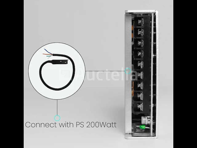 4 x voedingsconnector met kabel voor magnetische rail – 48v. - afbeelding 2 van  3