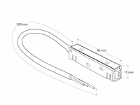4 x voedingsconnector met kabel voor magnetische rail – 48v. - afbeelding 4 van  4